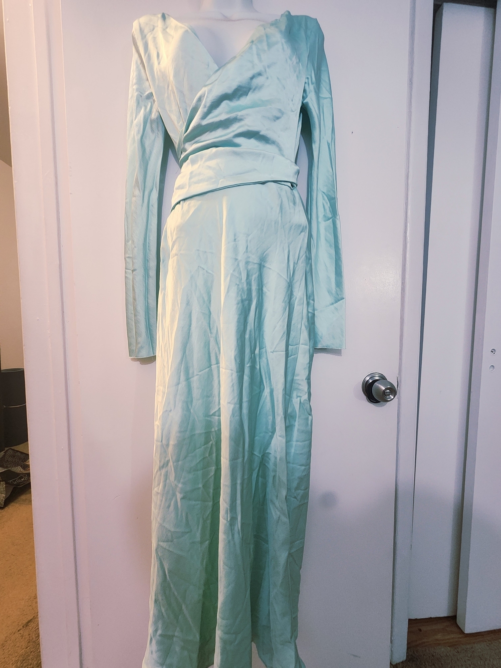 bec + bridge Mint Green Satin Dress